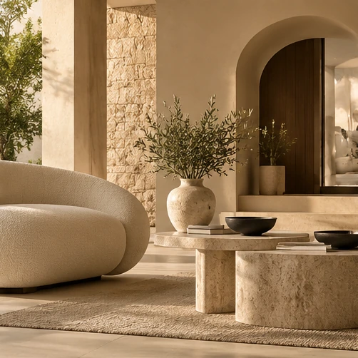 Interior contemporáneo de inspiración natural